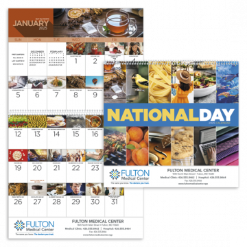 National Day Wall Calendar - Spiral